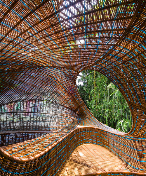 UNStudio creates woven 'ellipsicoon' pavilion for revolution precrafted