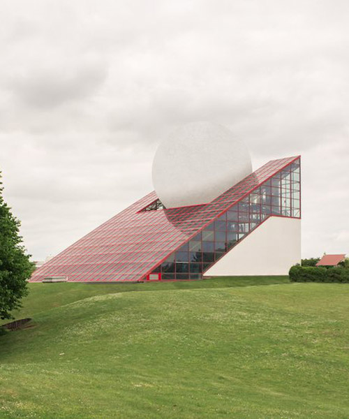 aumond aurélien questions futuristic architecture of 90s capturing french park futuroscope
