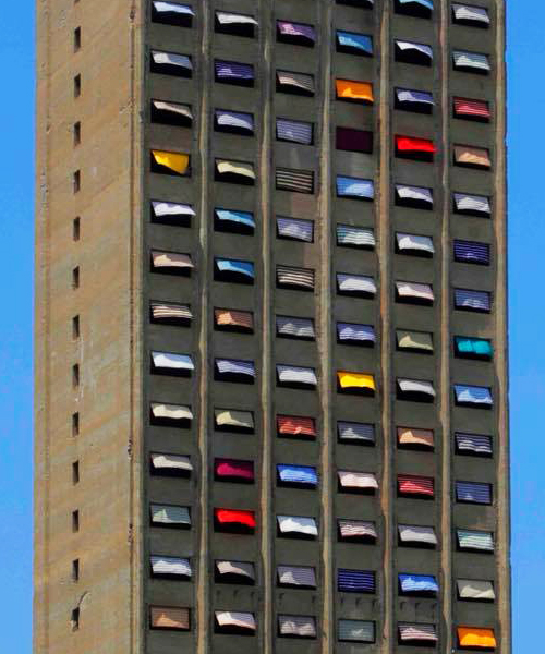 burj el murr no longer looms of war, but dances with colorful windows in the wind