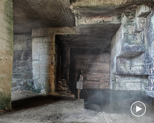 millions of lasers project 3D scan allowing ensamble studio's contemporary intervention of abandoned quarry