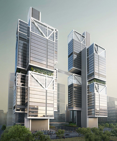 foster + partners plans connected towers in shenzhen to showcase drone technology