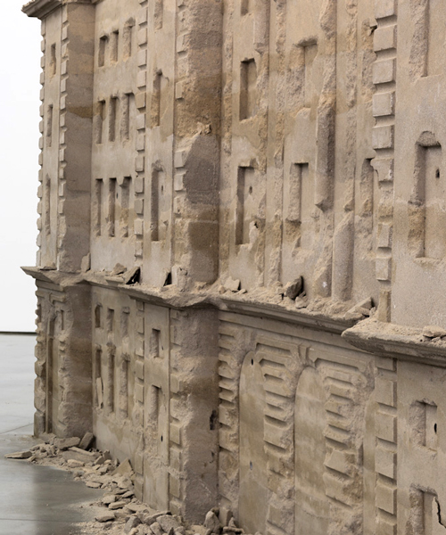 this sand structure by huang yong ping isn't a castle, but it does weigh 40,000 lbs