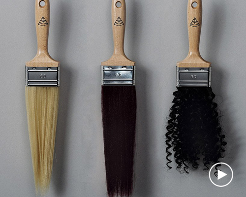 helge simon's hair paintbrushes cater for emotional needs with wit and delight
