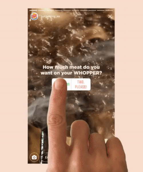 burger king demonstrates the power of instagram stories with free customizable whoppers