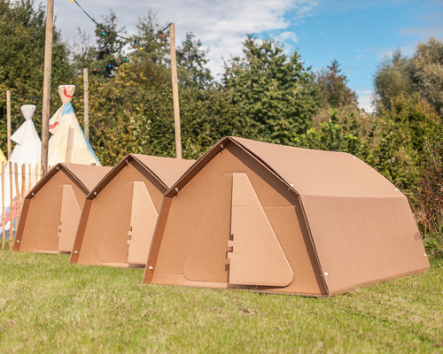 100% recyclable cardboard tents are pitching up at festivals in a bid to make them more eco-friendly