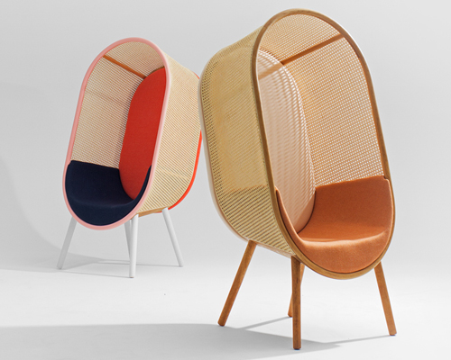 modernism of 60s-inspired cocoon lounge chair by kevin haviid and martin kechayas