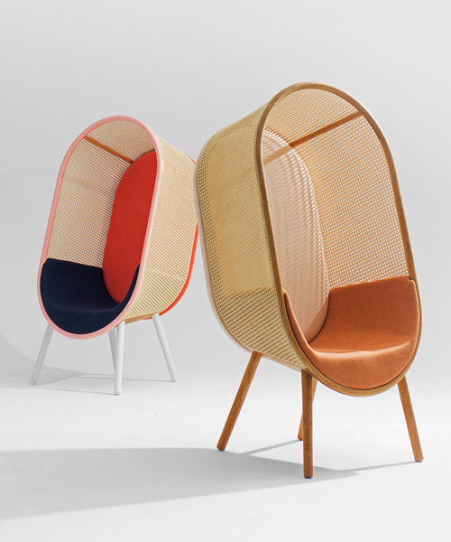 modernism of 60s-inspired cocoon lounge chair by kevin haviid and martin kechayas
