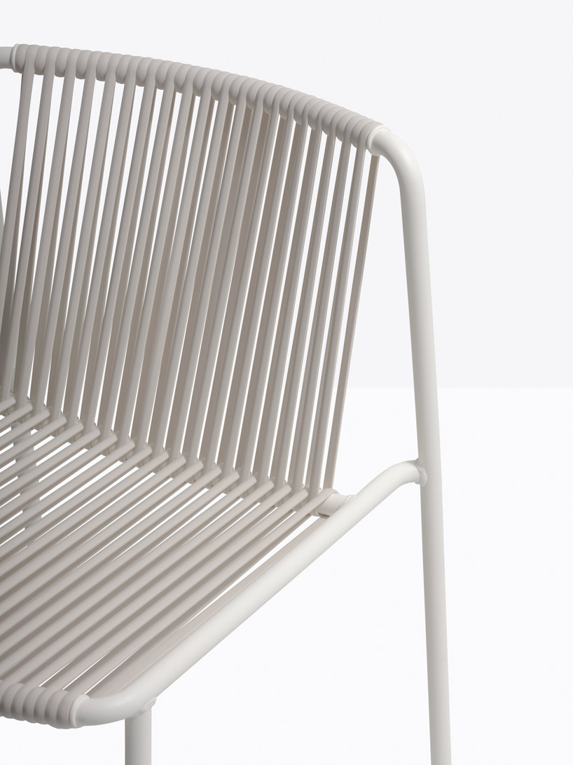 pedrali's tribeca chair by mandelli pagliarulo recalls childhood memories of summer