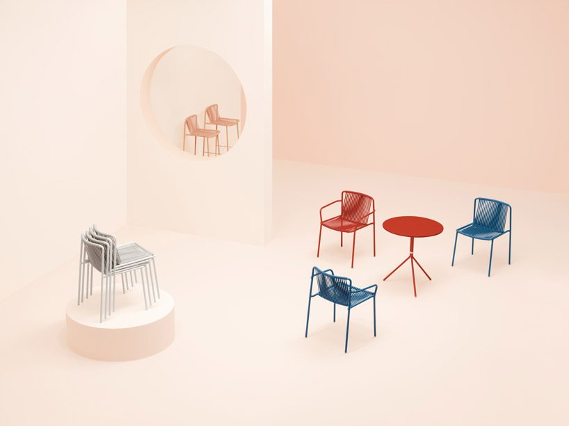pedrali's tribeca chair by mandelli pagliarulo recalls childhood memories of summer