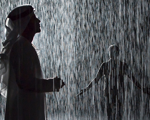 sharjah art foundation to forever house rain room, a recycled collective of filtered drops