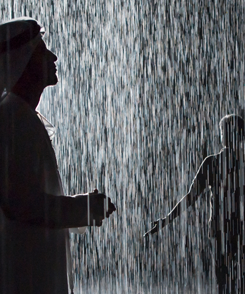 sharjah art foundation to forever house rain room, a recycled collective of filtered drops
