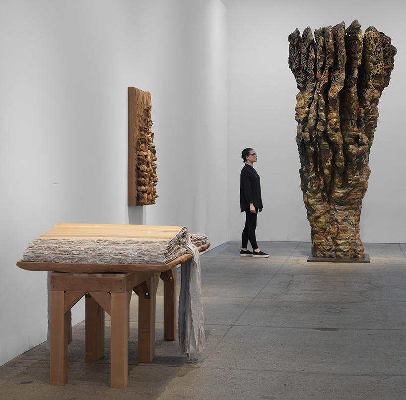 ursula von rydingsvard infills galerie lelong with 'fierce' sculptures