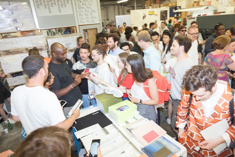 virgil abloh presents his harvard lecture as a book during 'live print' session at the venice biennale