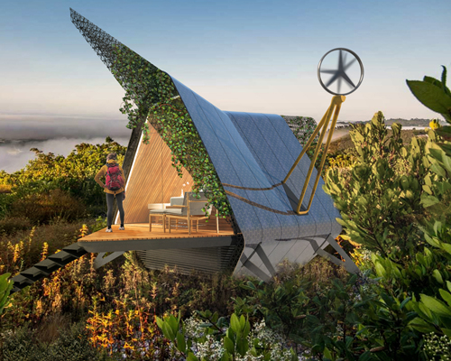 mini 3D printed huts offer zero-impact respite for trendy 'agrihood' community