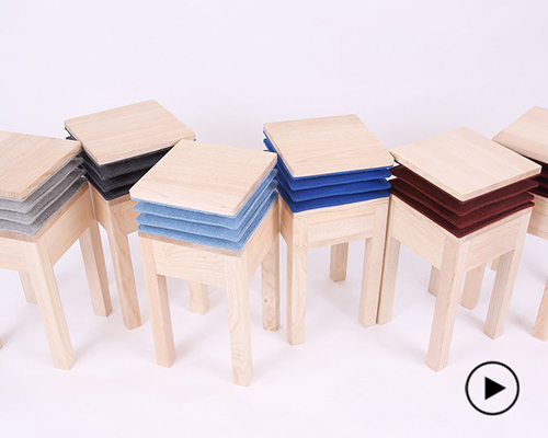 xia stool by soraia gomes teixeira folds and sounds like a concertina