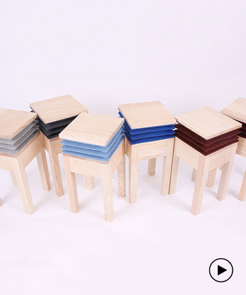 xia stool by soraia gomes teixeira folds and sounds like a concertina
