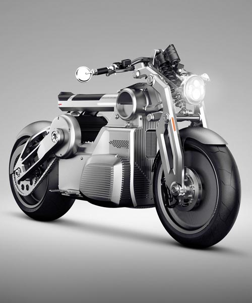 the curtiss zeus is the world's first 'e-twin' fully electric motorcycle