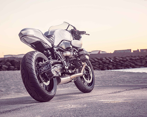gasoline's 2-shot is a sleek custom motorbike adjusted to the rider