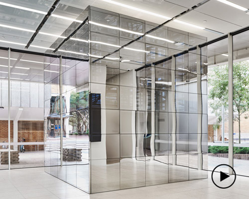 ample's experimental 'next lab' is a mirrored box installed in the melbourne design school