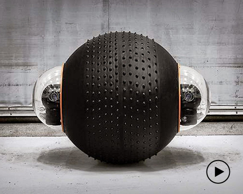 guardbot the robot surveillance ball can roll on any terrain - and even swim