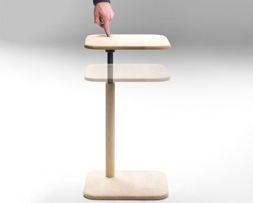 iratzoki & lizaso designs height adjustable egon side table for alki