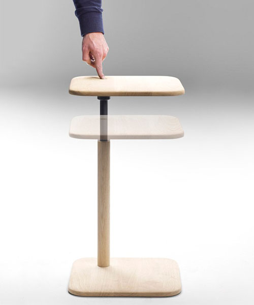iratzoki & lizaso designs height adjustable egon side table for alki