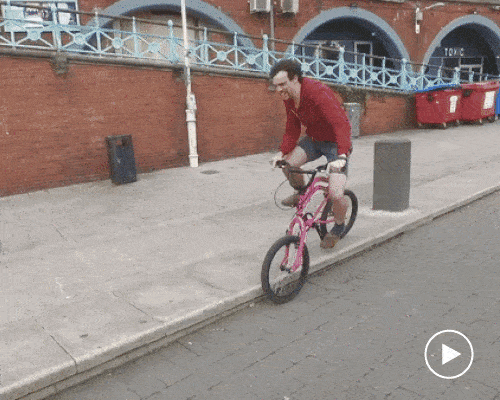 james roberts' helyx bike allows steering the rear wheel