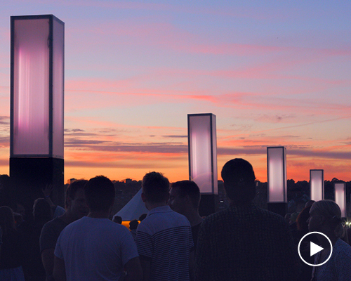 kollision designs an interactive lighting installation for danish northside festival