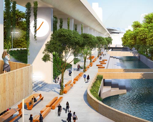 mecanoo to transform taichung railway line into green corridor that connects the city