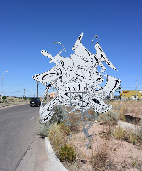 michael jantzen's distorted series of photos explores reinterpretation of road signs