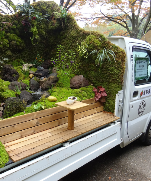 mini gardens on the move: japanese landscapers transform truck beds into bucolic worlds