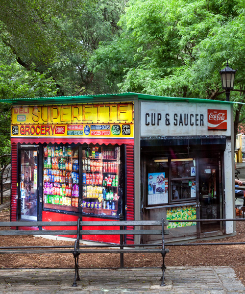 vanishing 'mom & pops' stores reappear like ghosts in the middle of a NY park