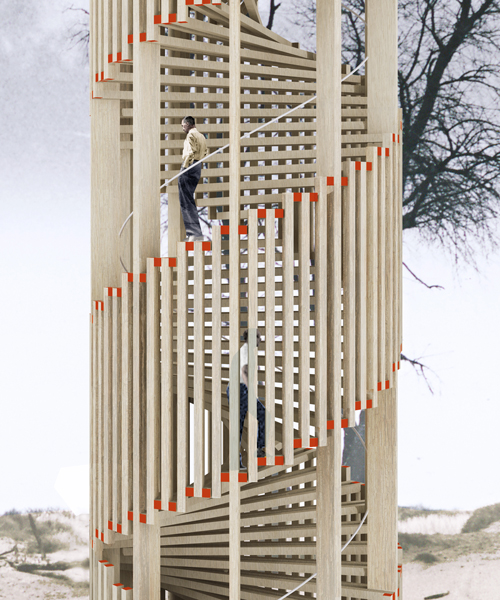 NEXT architects to build helix-shaped hoge blekker watchtower at belgian cost
