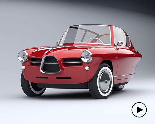 the nobe 100 is a three-wheeled EV with lots of vintage inspiration