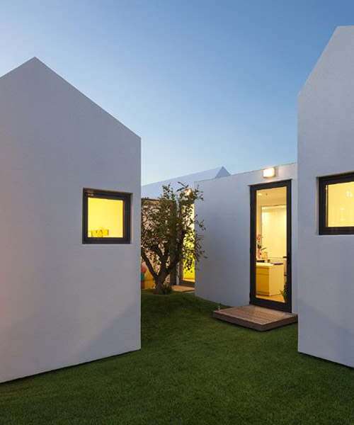 prefabricated public nursery in greece by klab architecture is shaped like a child-drawn house