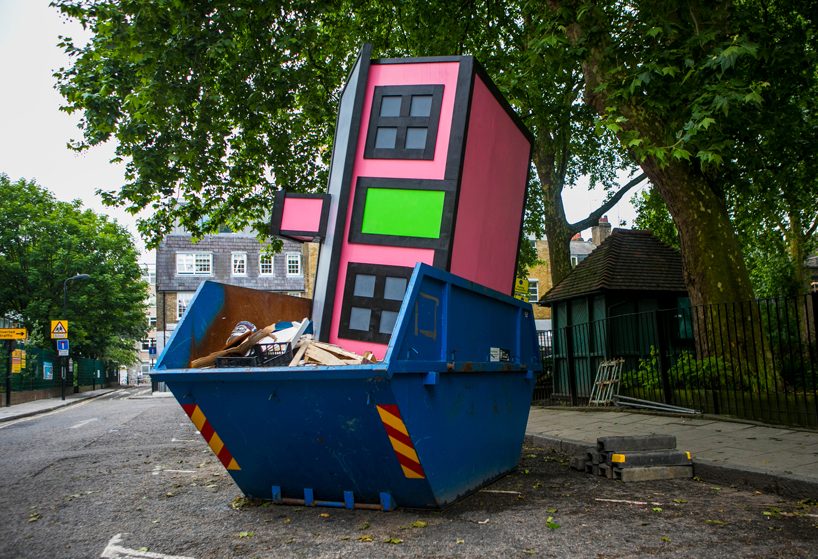 richard woods abandons his holiday home in a roadside skip in london