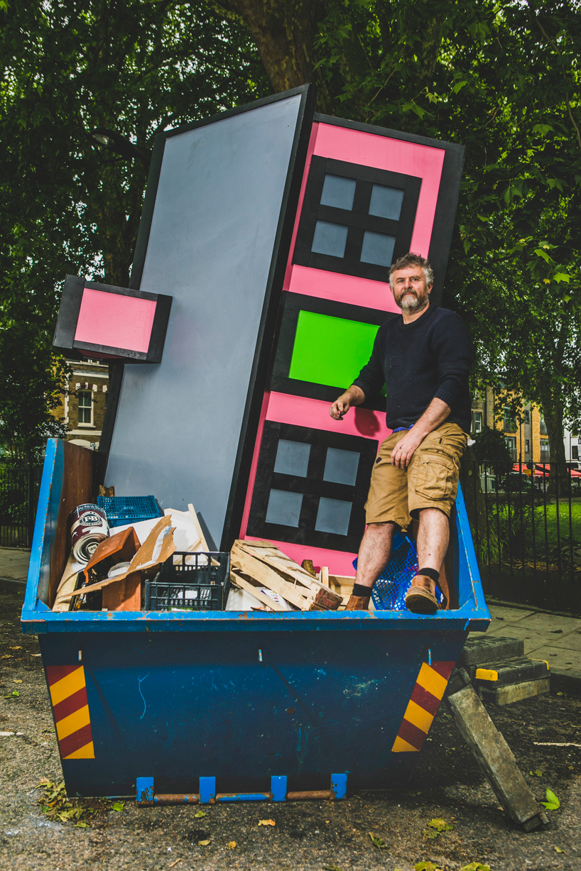 richard woods abandons his holiday home in a roadside skip in london