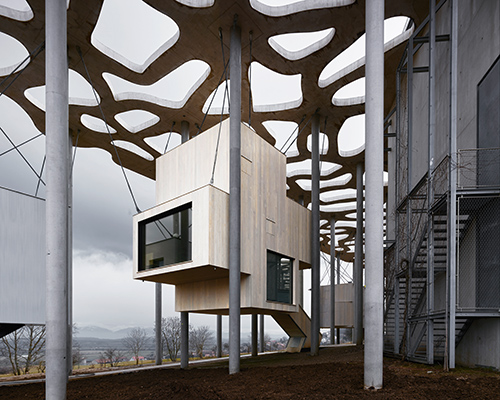 rintala eggertsson architects suspends floating writers cabins 'in praise of shadows'