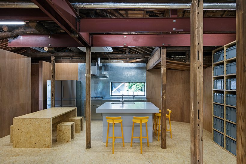 schemata architects contrasts organic and inorganic elements in japanese house renovation