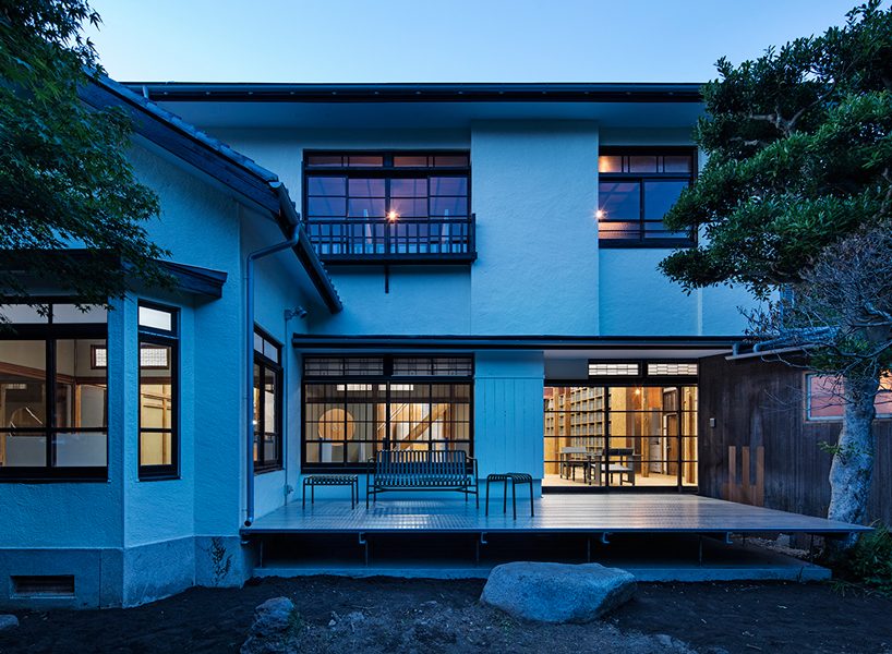 schemata architects contrasts organic and inorganic elements in japanese house renovation