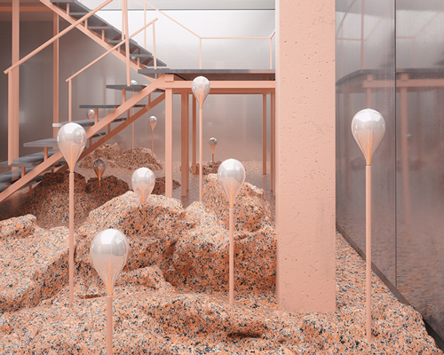 studio brasch's pink interiors take viewers into a 3D lucid dream