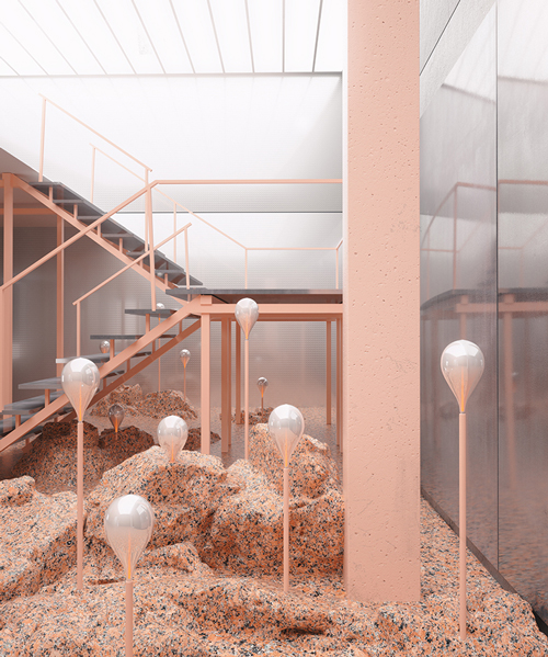studio brasch's pink interiors take viewers into a 3D lucid dream