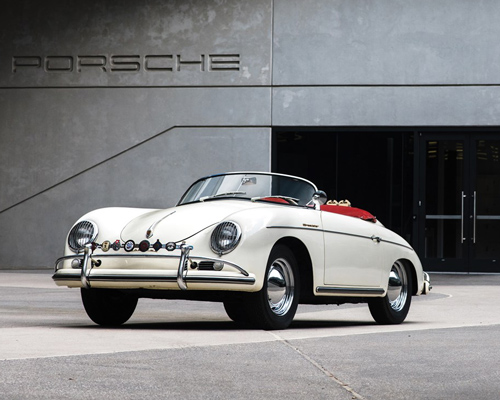 this 1956 porsche super speedster, a rare automative gem, is now up for auction