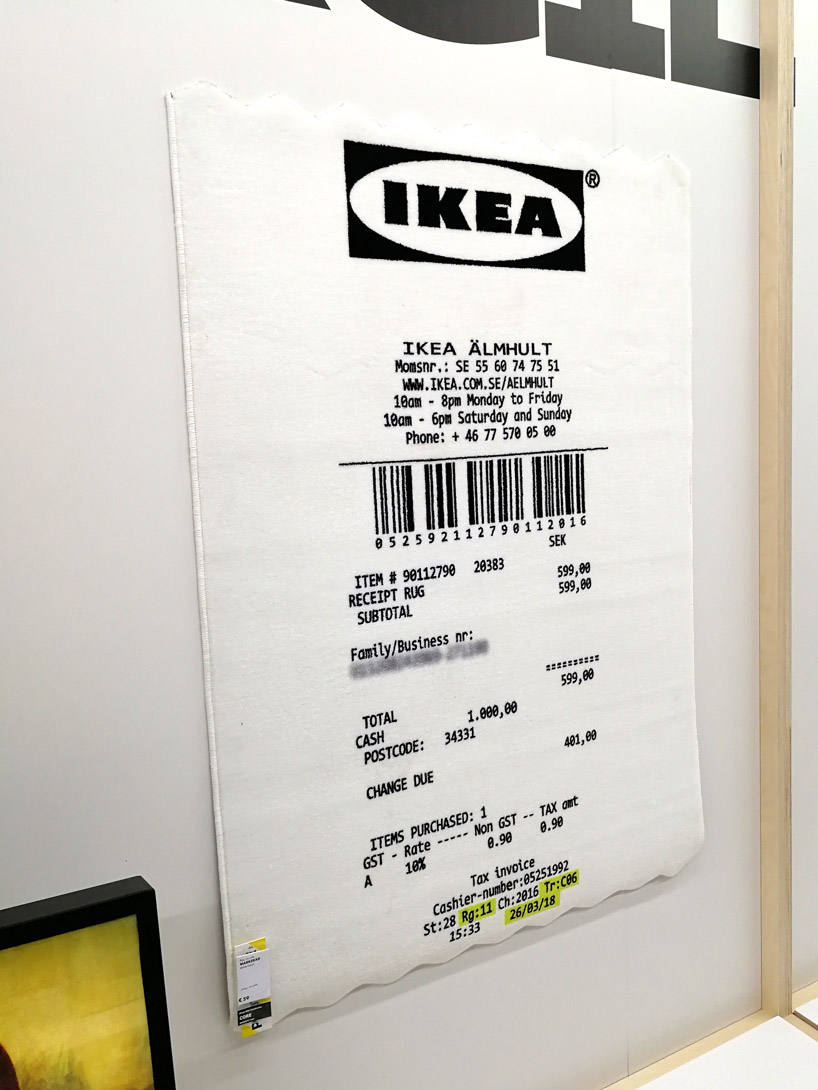 Virgil Abloh adds giant receipt rug to upcoming IKEA collection