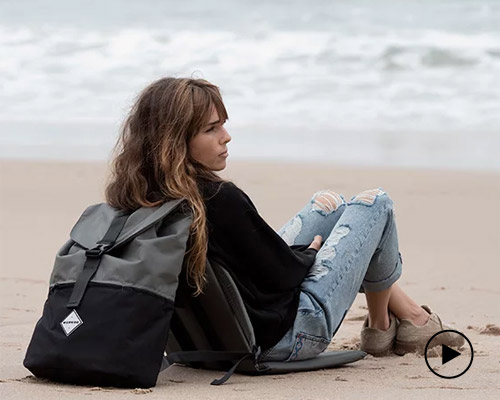 wingdo backpack features a seat to unfold wherever
