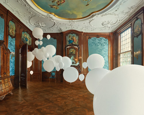 XSAGA captures dutch historical interiors decorated with white balloons