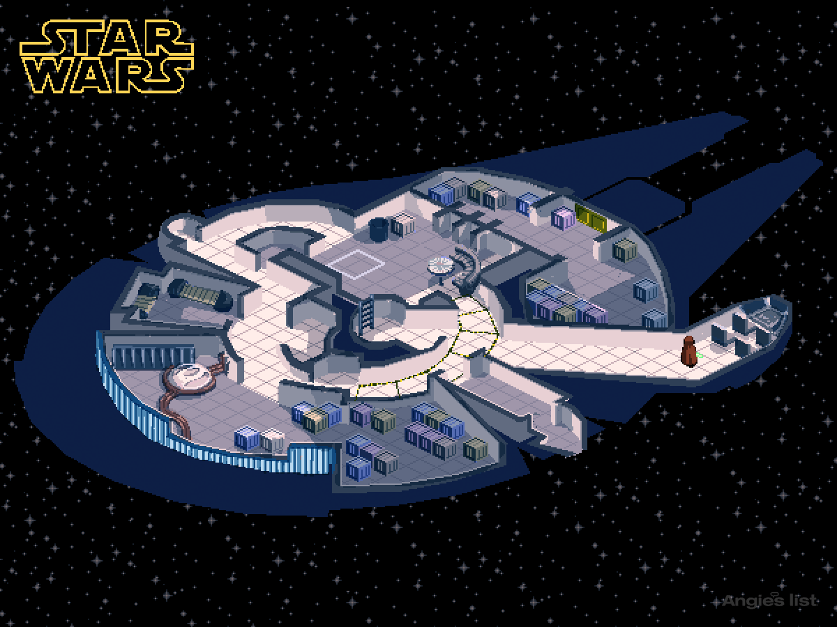 8-bit meets the 80s in these animated architectural floor plans of cult classic films