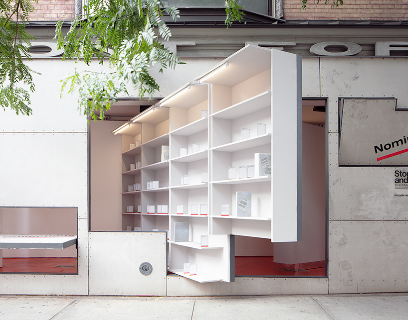 abruzzo bodziak transforms new york's storefront gallery into a library for future books