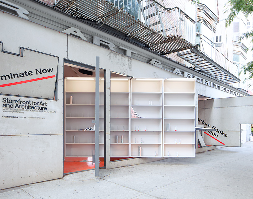 abruzzo bodziak transforms new york's storefront gallery into a library for future books