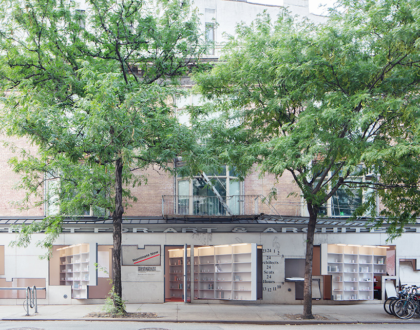 abruzzo bodziak transforms new york's storefront gallery into a library for future books